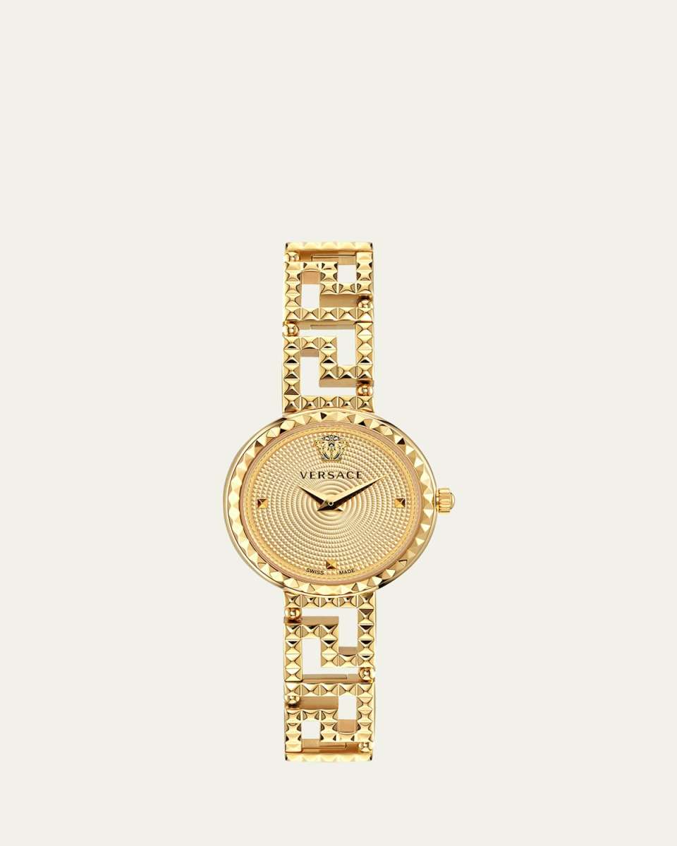 28mm Greca Goddess Watch with Bracelet Strap, Gold Plated